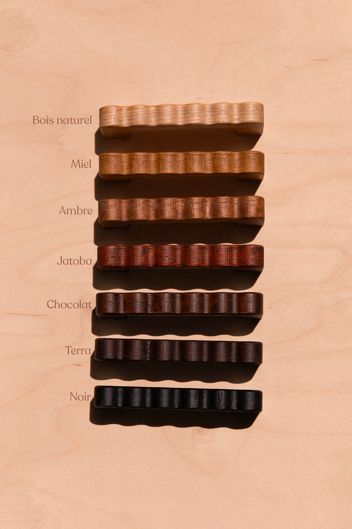 Poignée ondulée en chêne