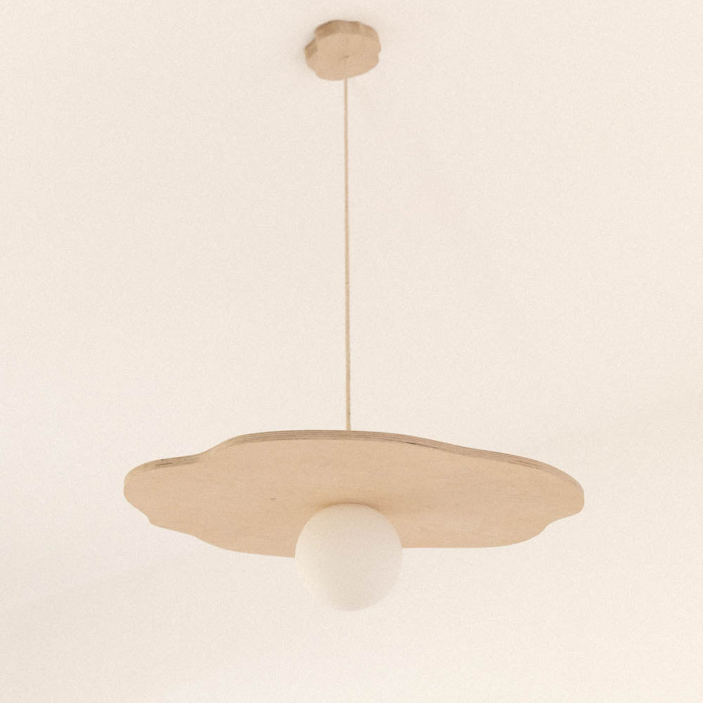 Grande suspension NENUPHAR naturelle