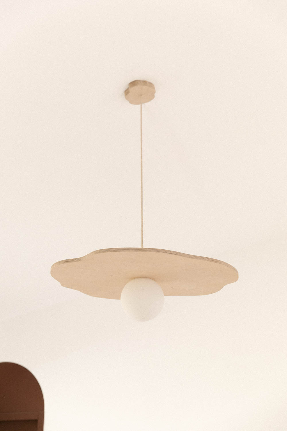 Grande suspension NENUPHAR naturelle