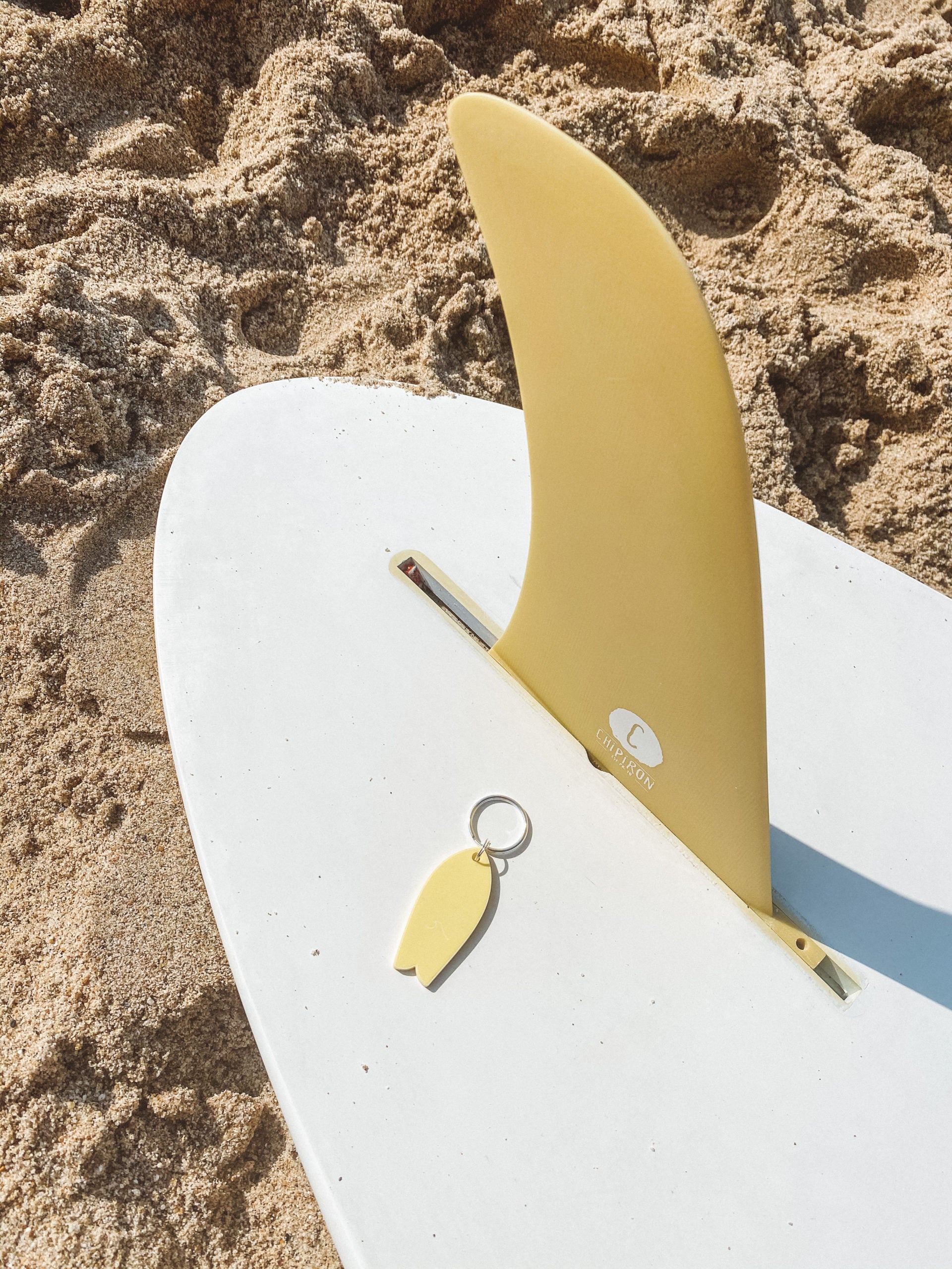 Pastel Wave Pattern Surf Keychain