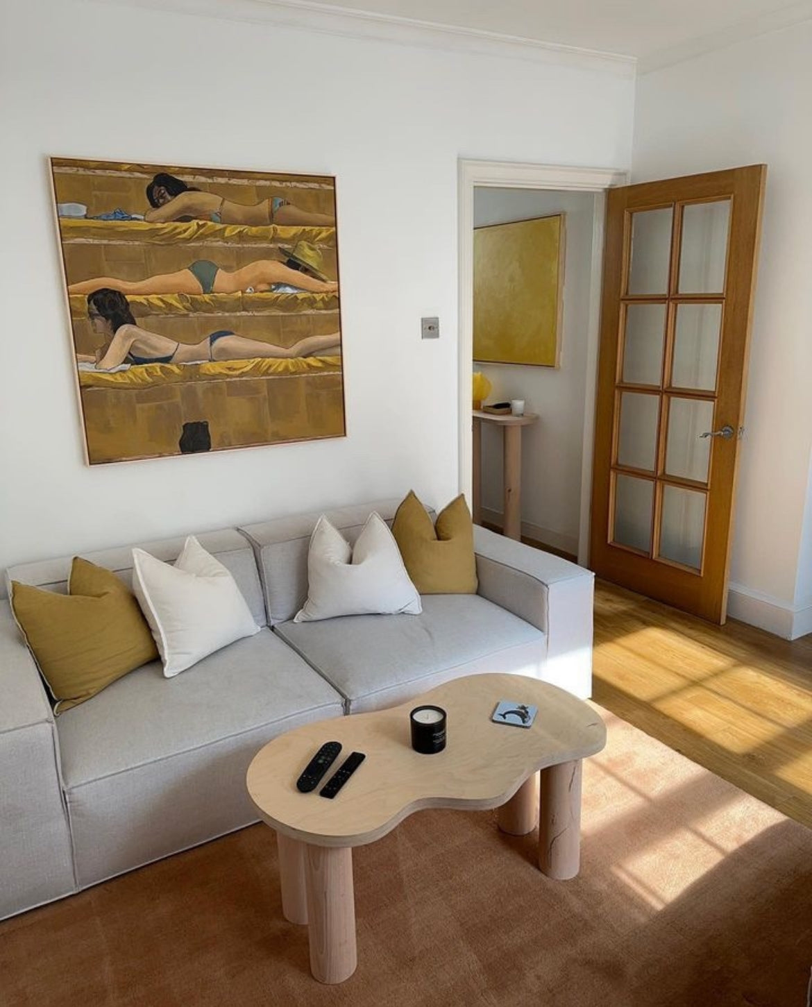 Petite table basse HARICOT naturelle