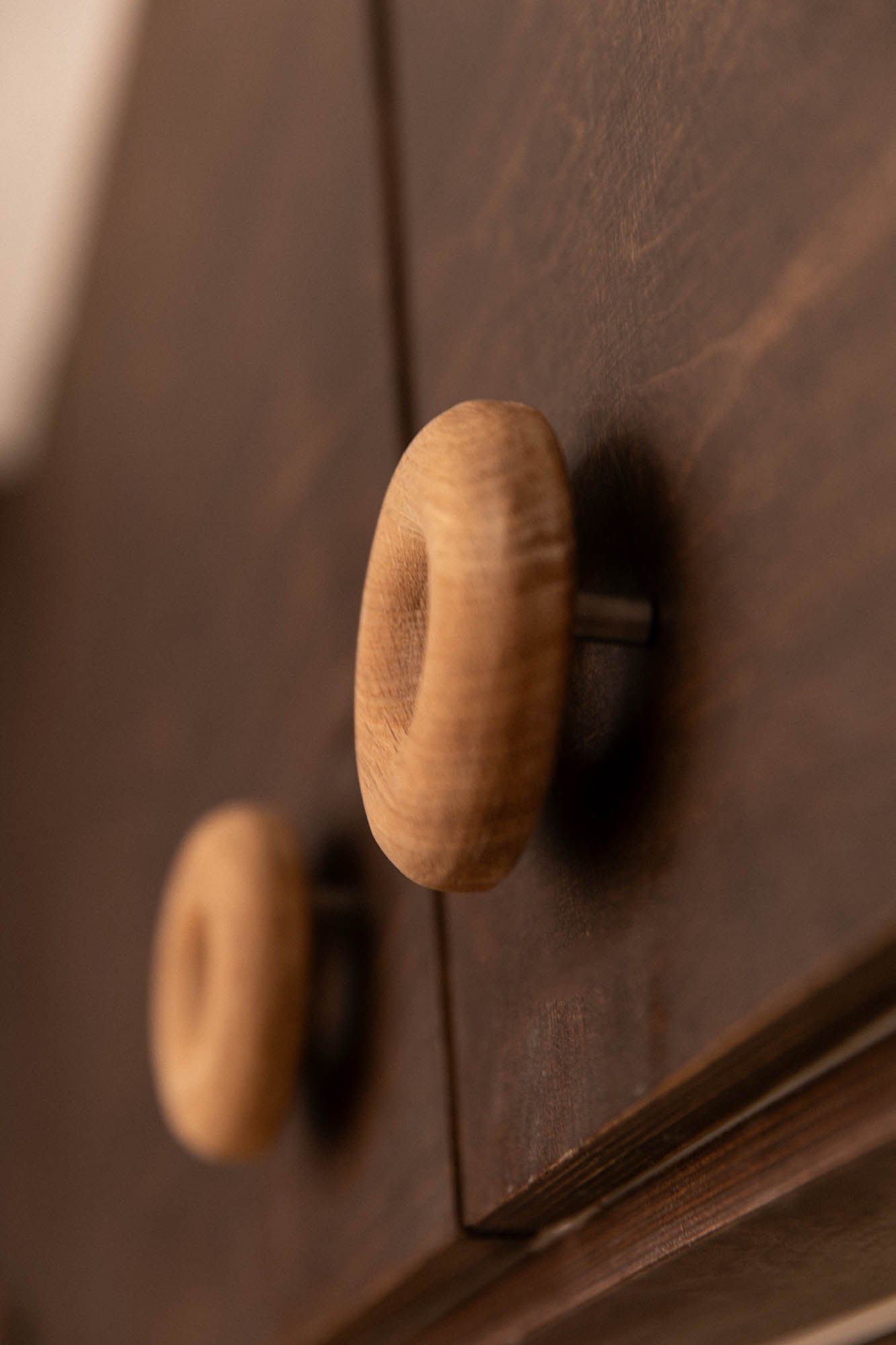 Poignées forme Donut en chêne