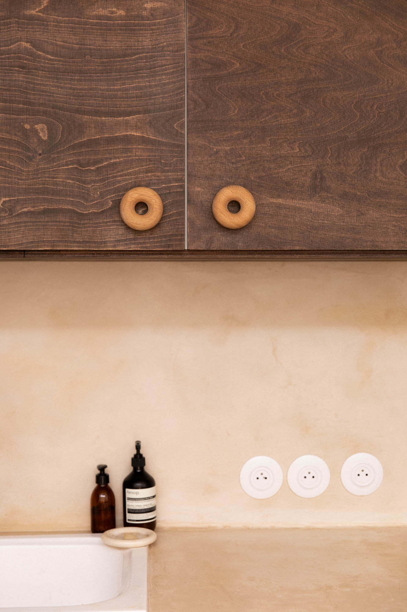 Poignées forme Donut en chêne