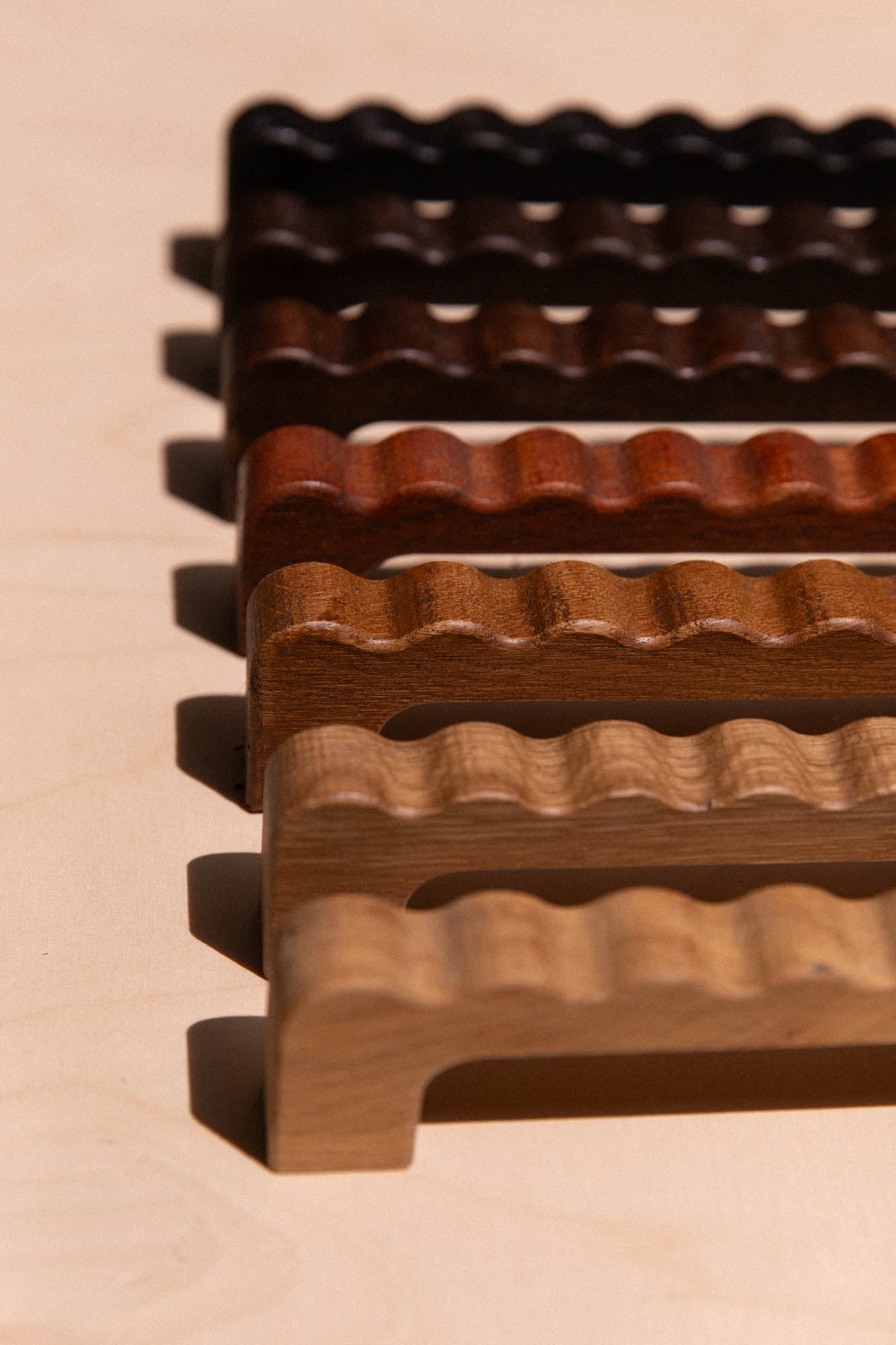 Poignée ondulée en chêne