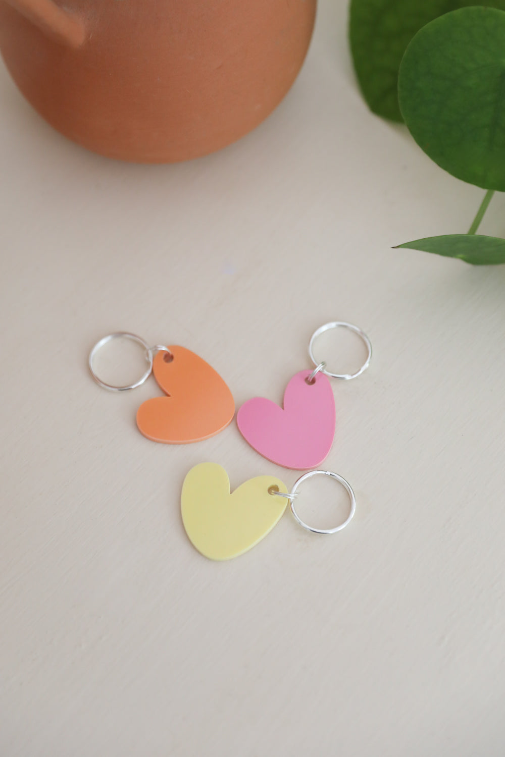 Porte-clés Coeur Pastel