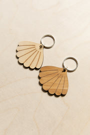 Wooden shell key ring