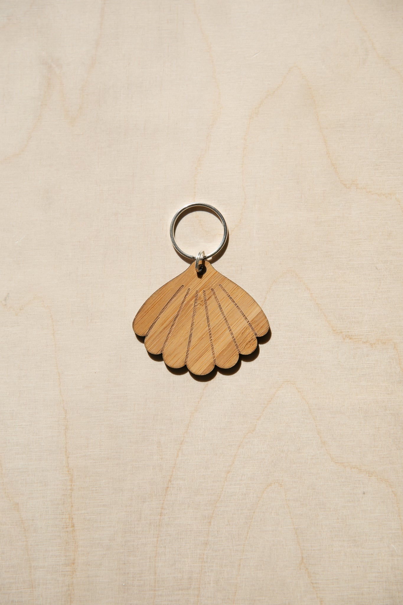 Wooden shell key ring