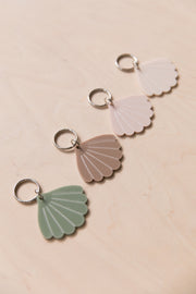 Shell Keychain Neutral Tones