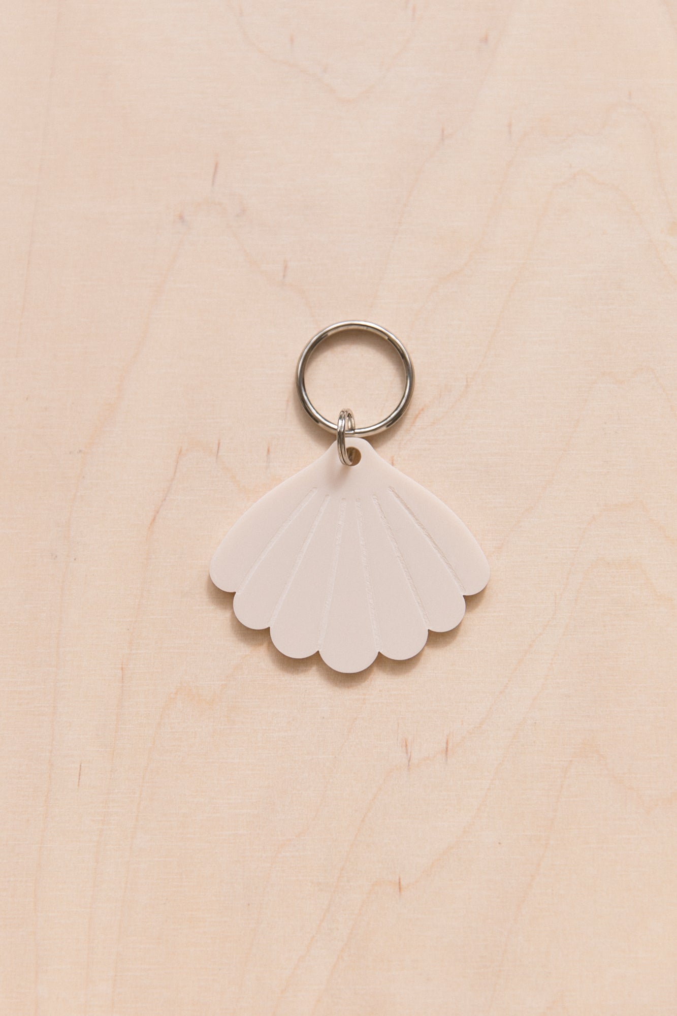 Shell Keychain Neutral Tones