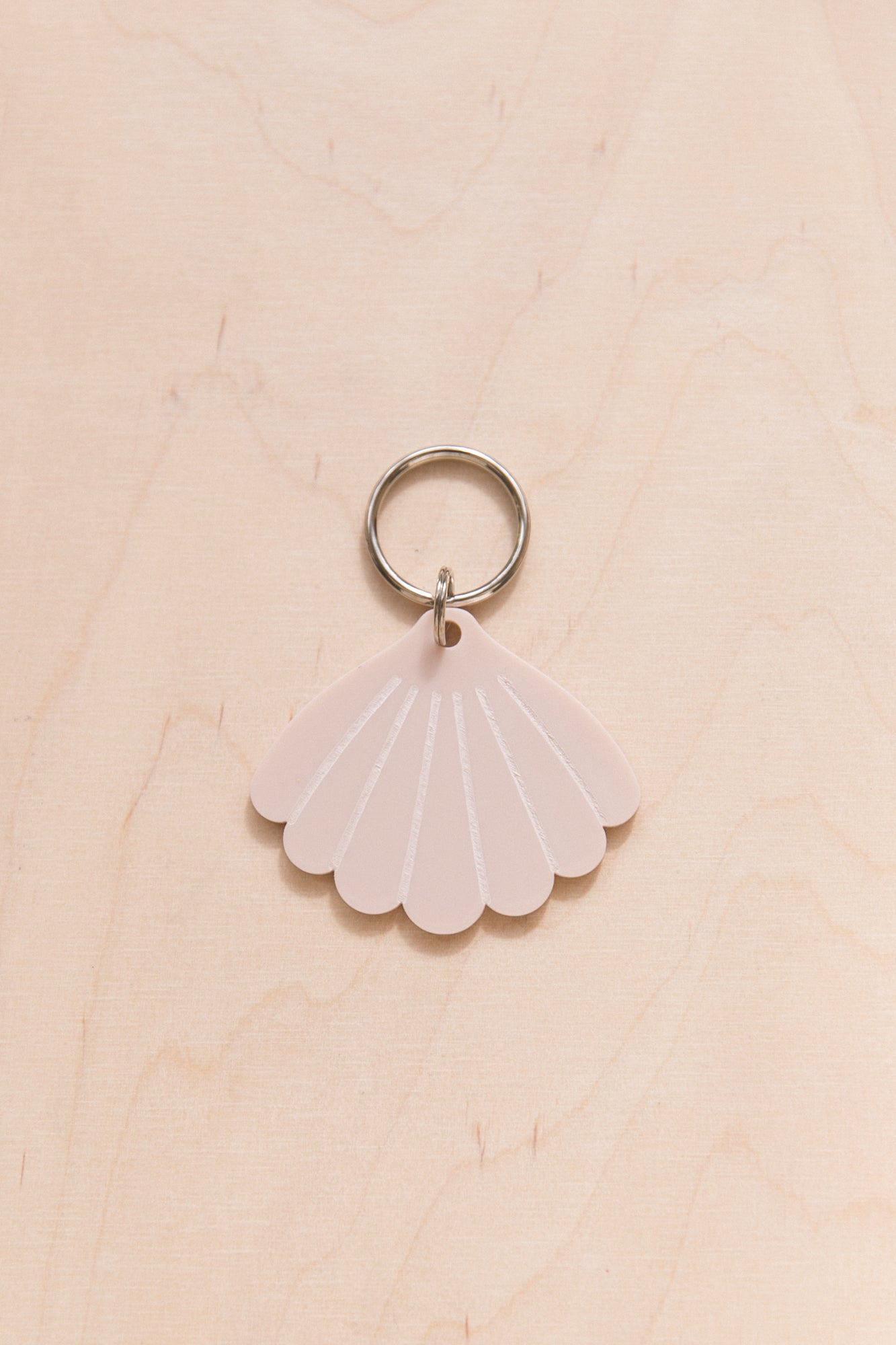 Shell Keychain Neutral Tones