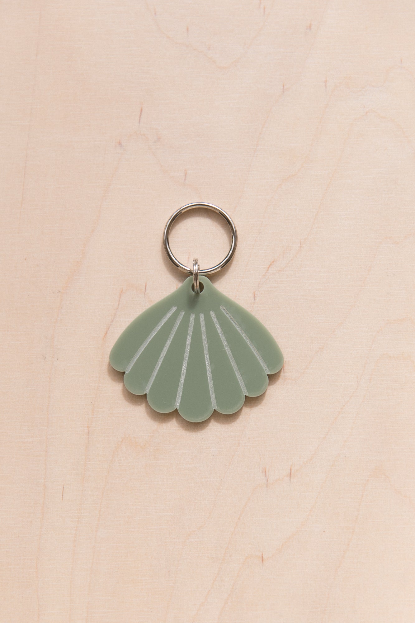 Shell Keychain Neutral Tones