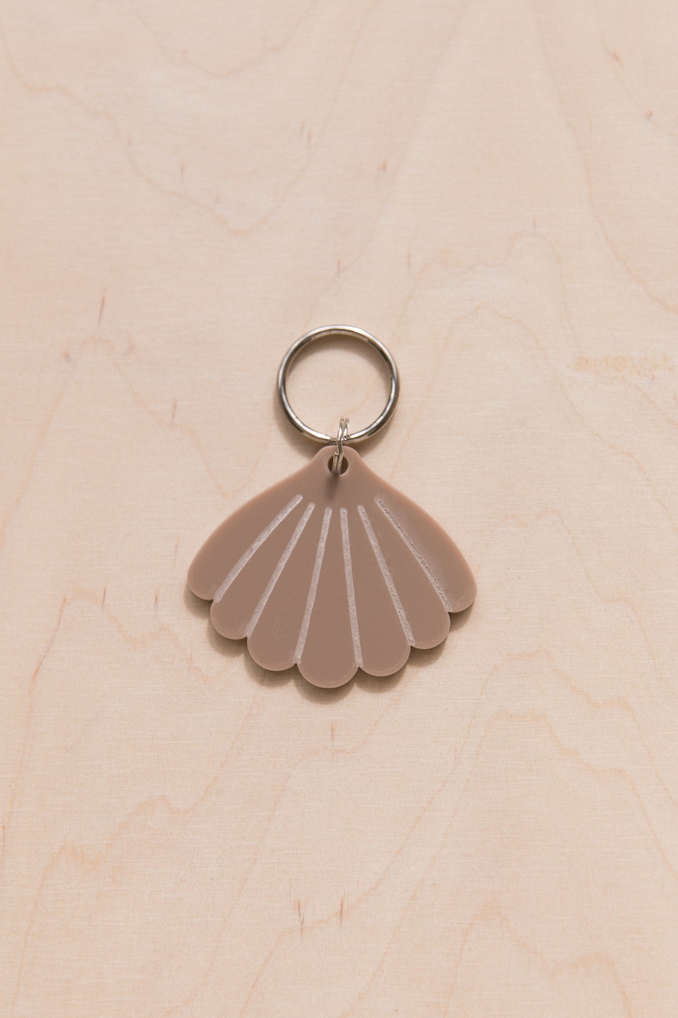 Shell Keychain Neutral Tones