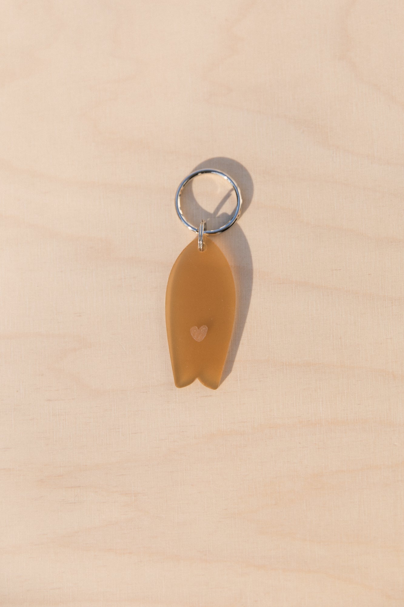 Bioplastic Heart Pattern Surf Keychain