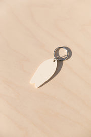 Bioplastic wave pattern surf key ring