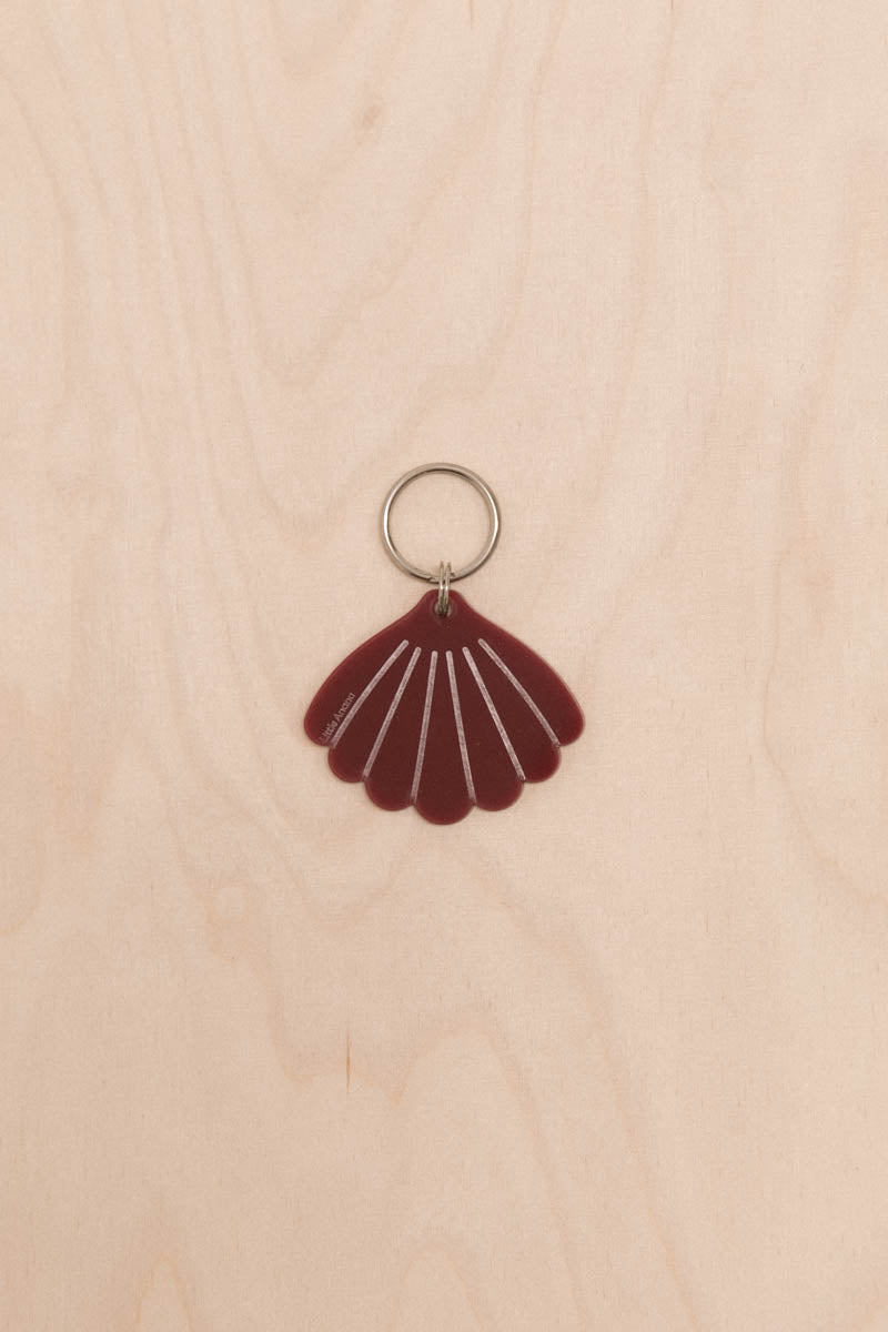 Shell Keychain Neutral Tones