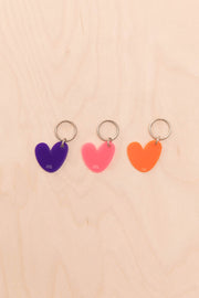 Neon Heart Keychain