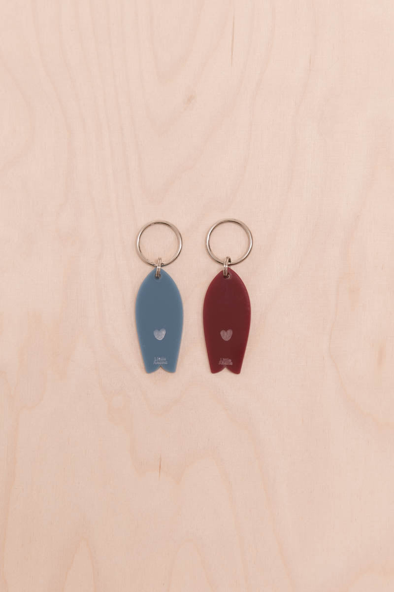Porte-clés Surf motif coeur Tons neutres