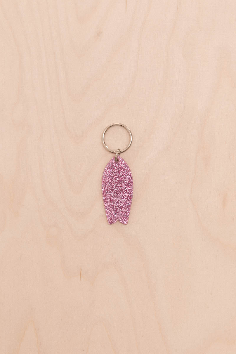 Porte-clés Surf motif vague Paillettes