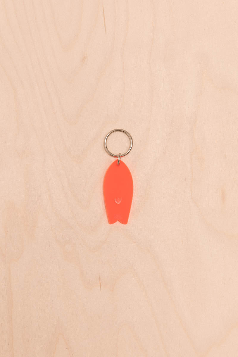 Translucent Heart Pattern Surf Keychain