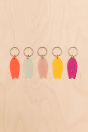 Porte-clés Surf motif vague Translucide