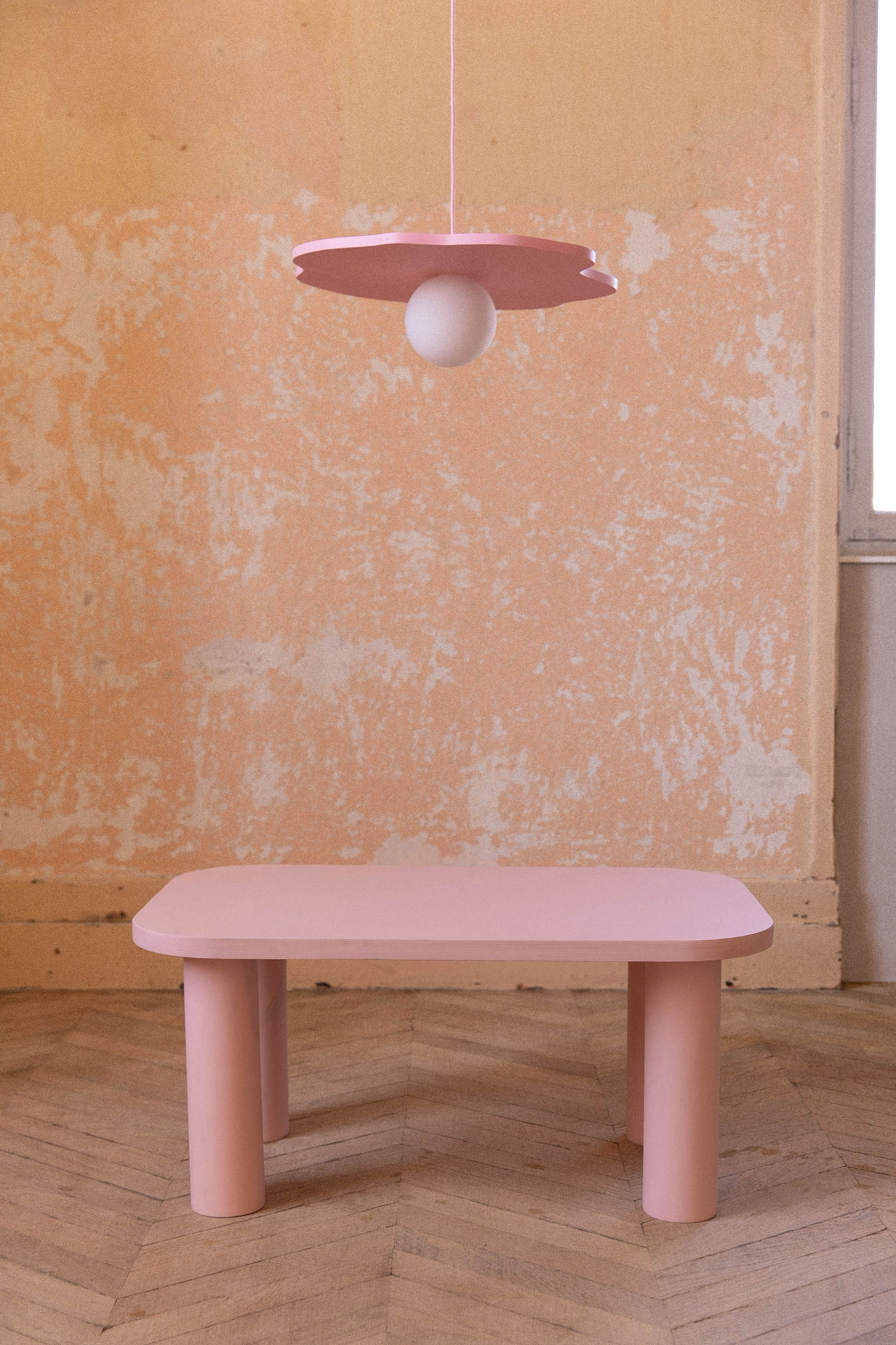 Suspension NENUPHAR rose imparfaite