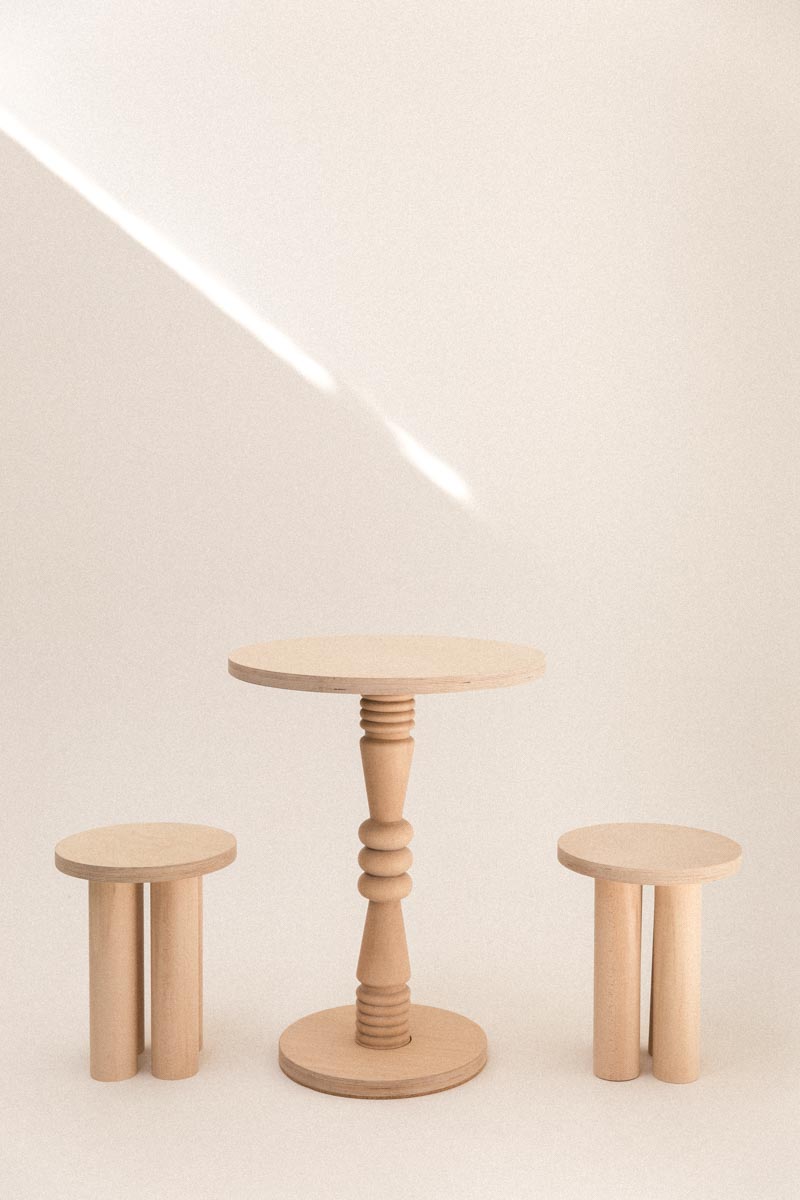 Table Bistrot TOTEM naturelle