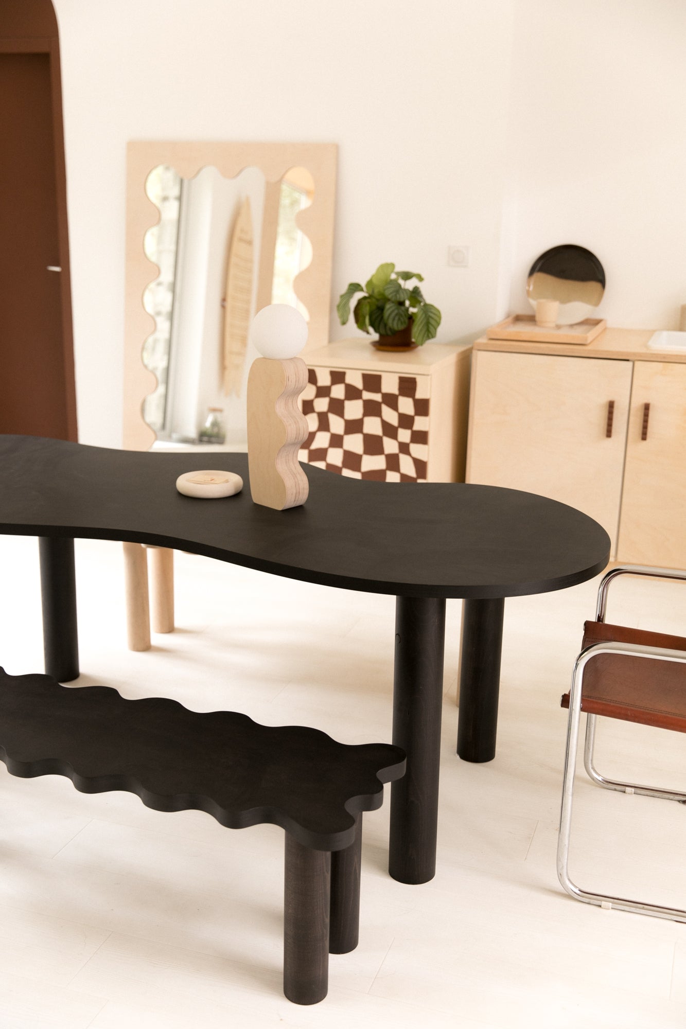 Table à manger HARICOT naturelle