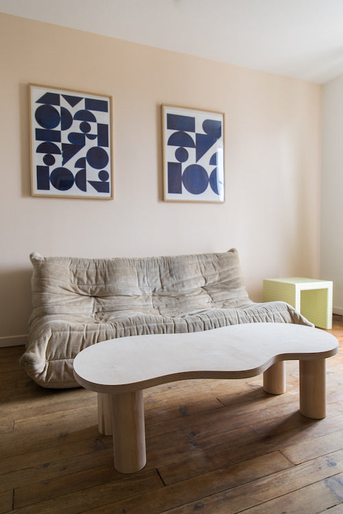 Table basse HARICOT naturelle