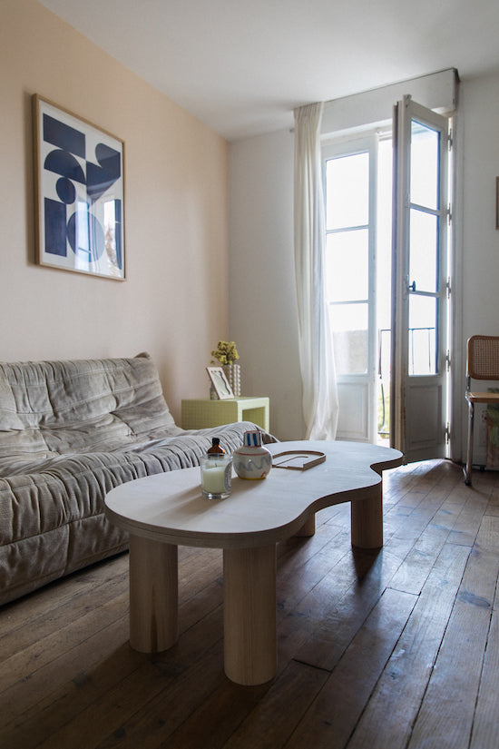 Table basse HARICOT naturelle