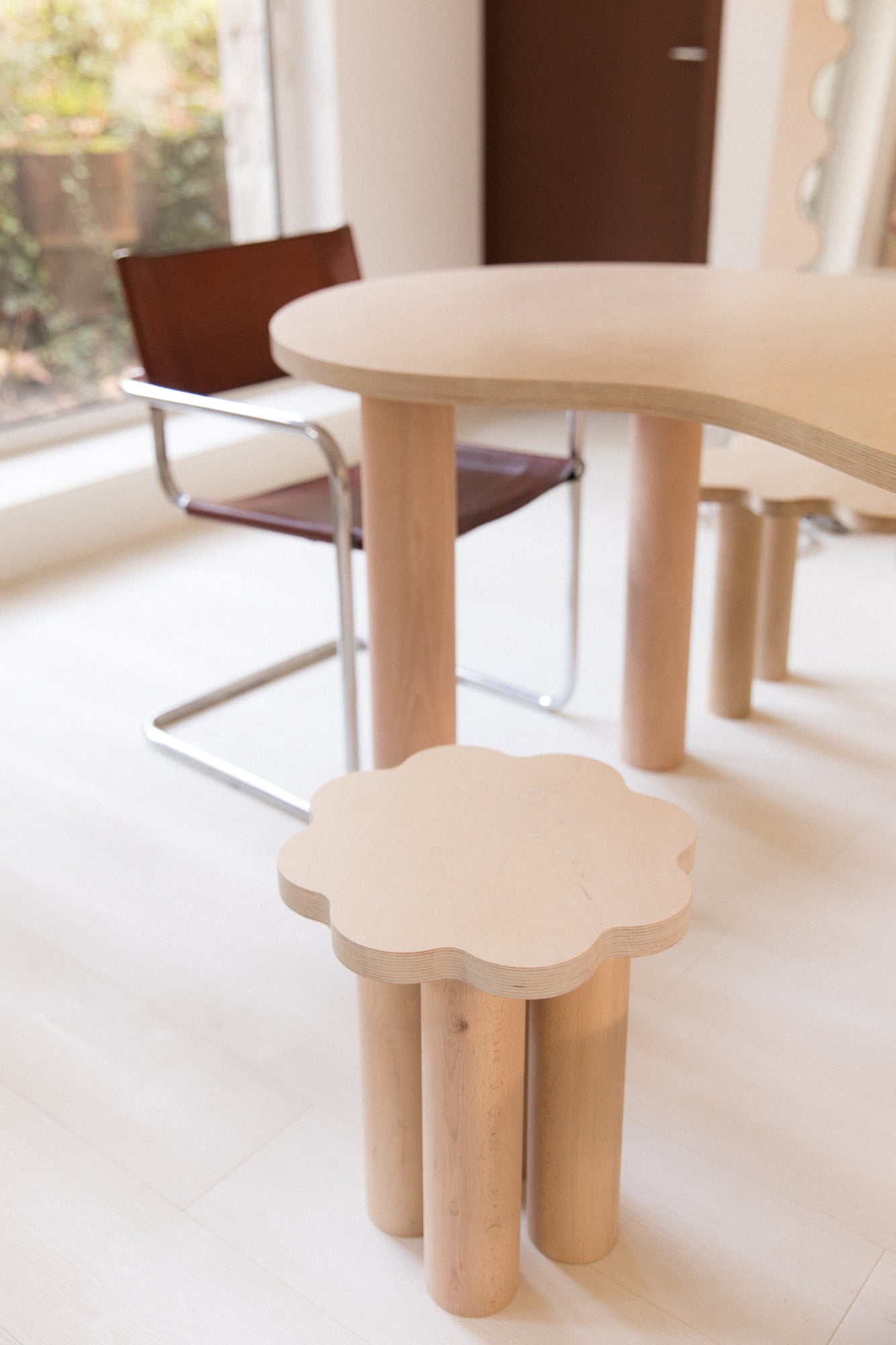 Tabouret FLEUR naturel