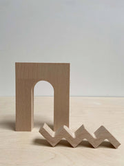 ARCHI incomplete II beech wood decorative object set