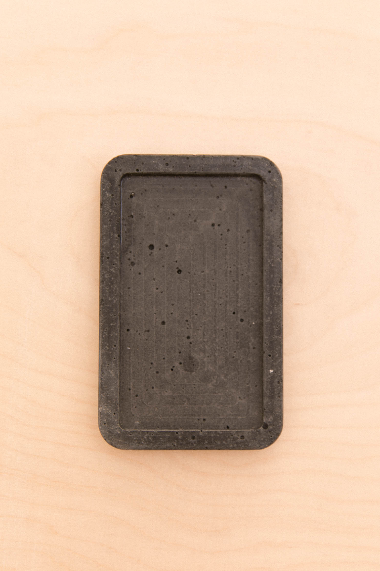 Rectangular soap dish in Jesmonite Black imperfect