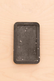 Rectangular soap dish in Jesmonite Black imperfect
