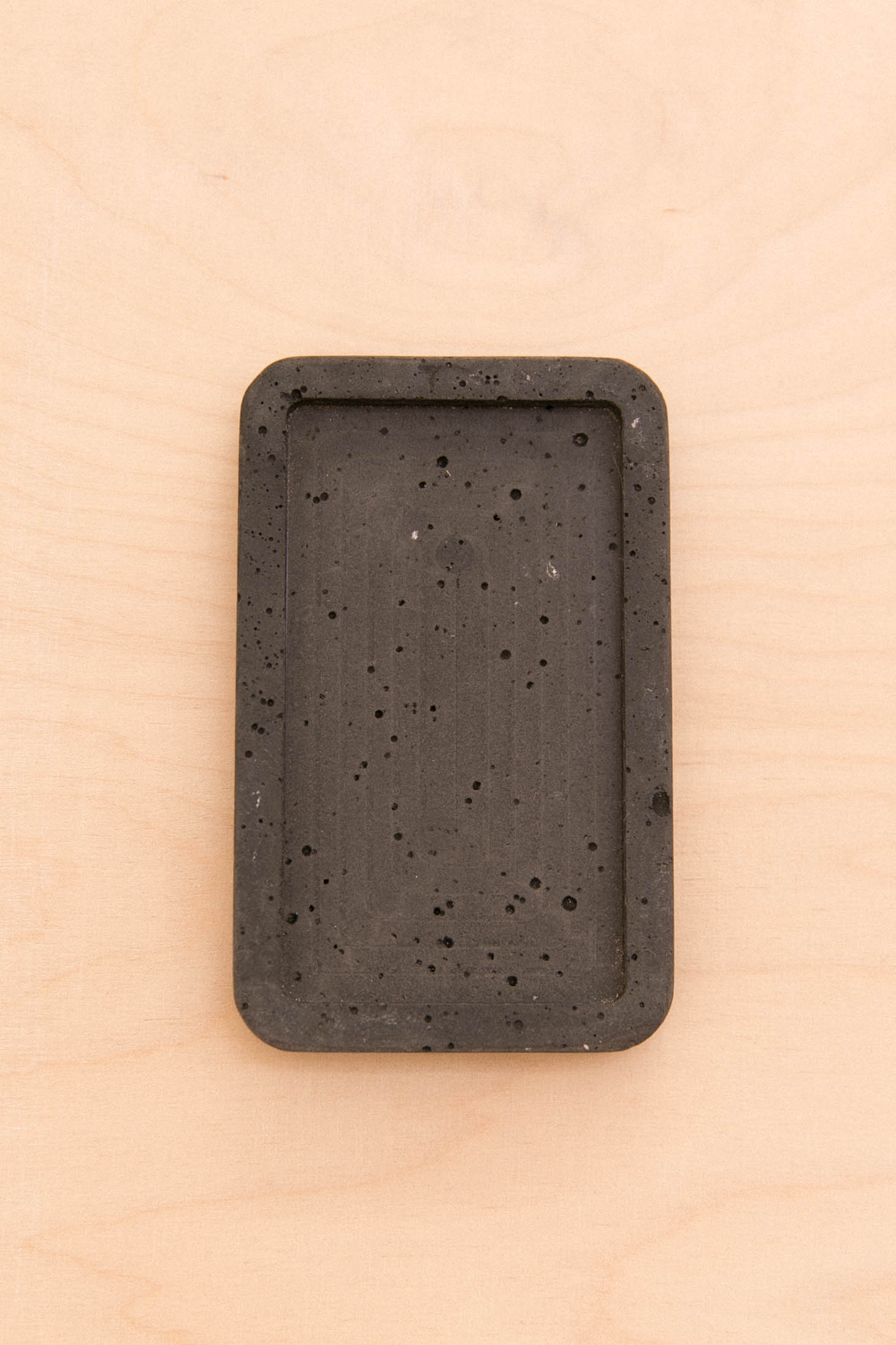 Rectangular soap dish in Jesmonite Black imperfect