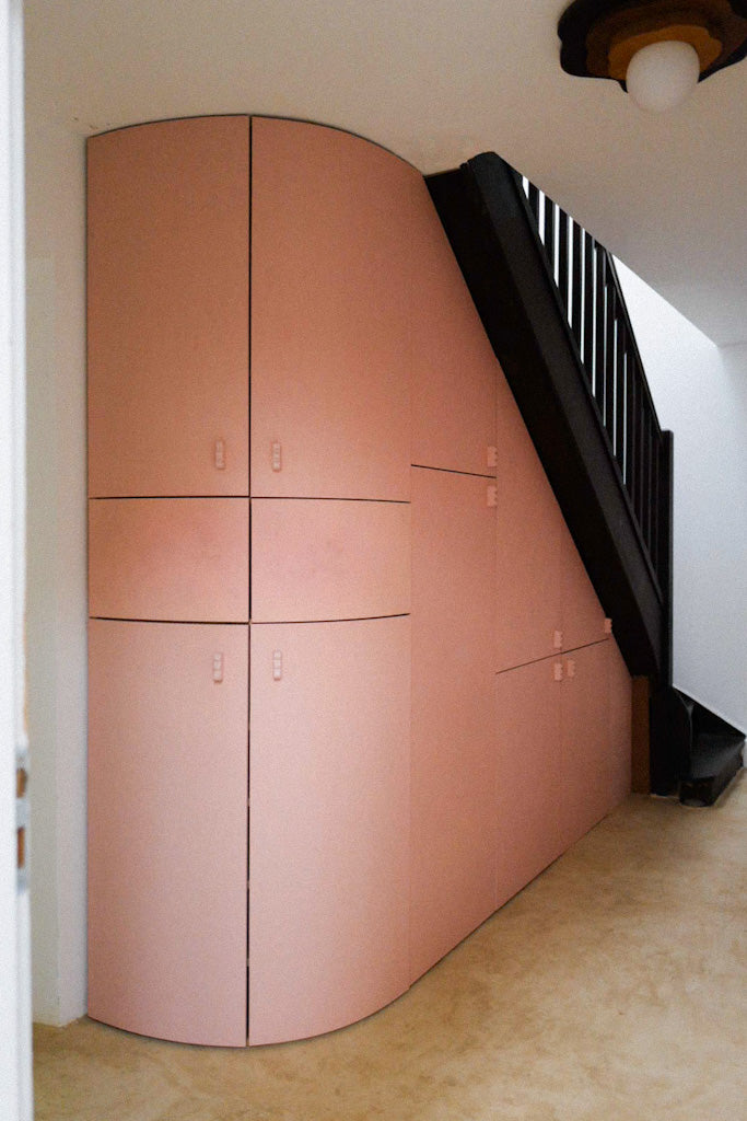 Bouton de meuble ondulé coloré