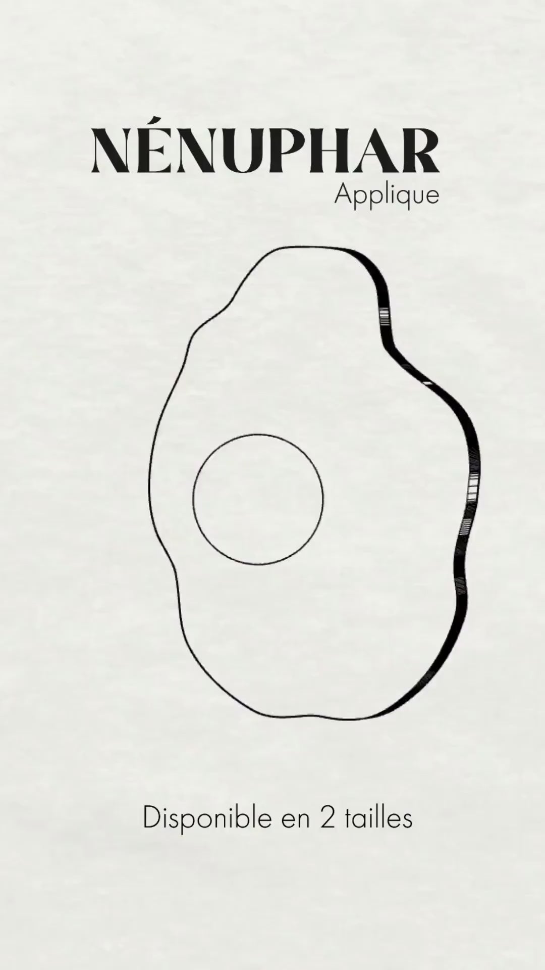 Charger la vidéo : Applique murale NENUPHAR naturelle