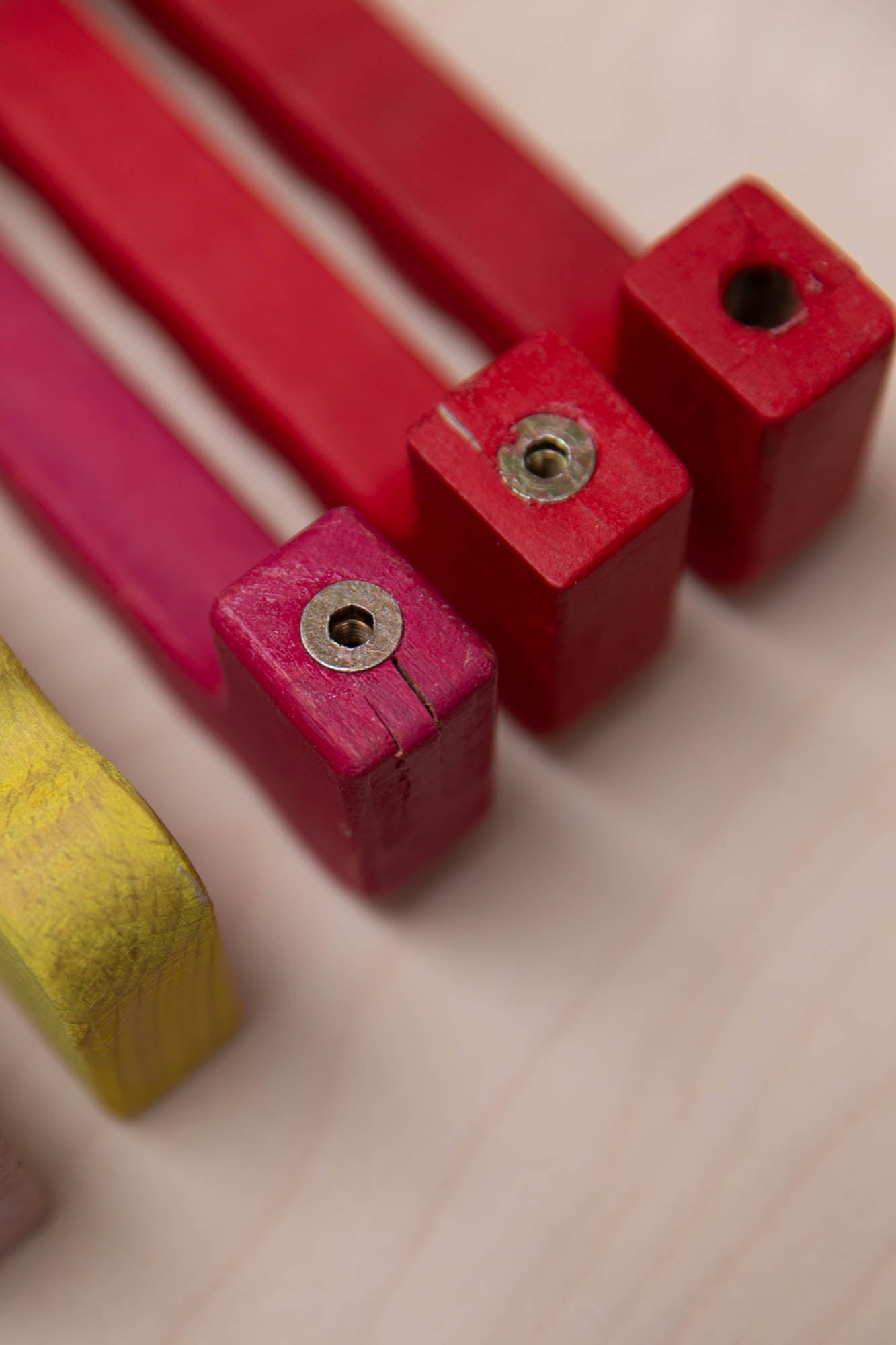 Poignée ondulée colorée imparfaite