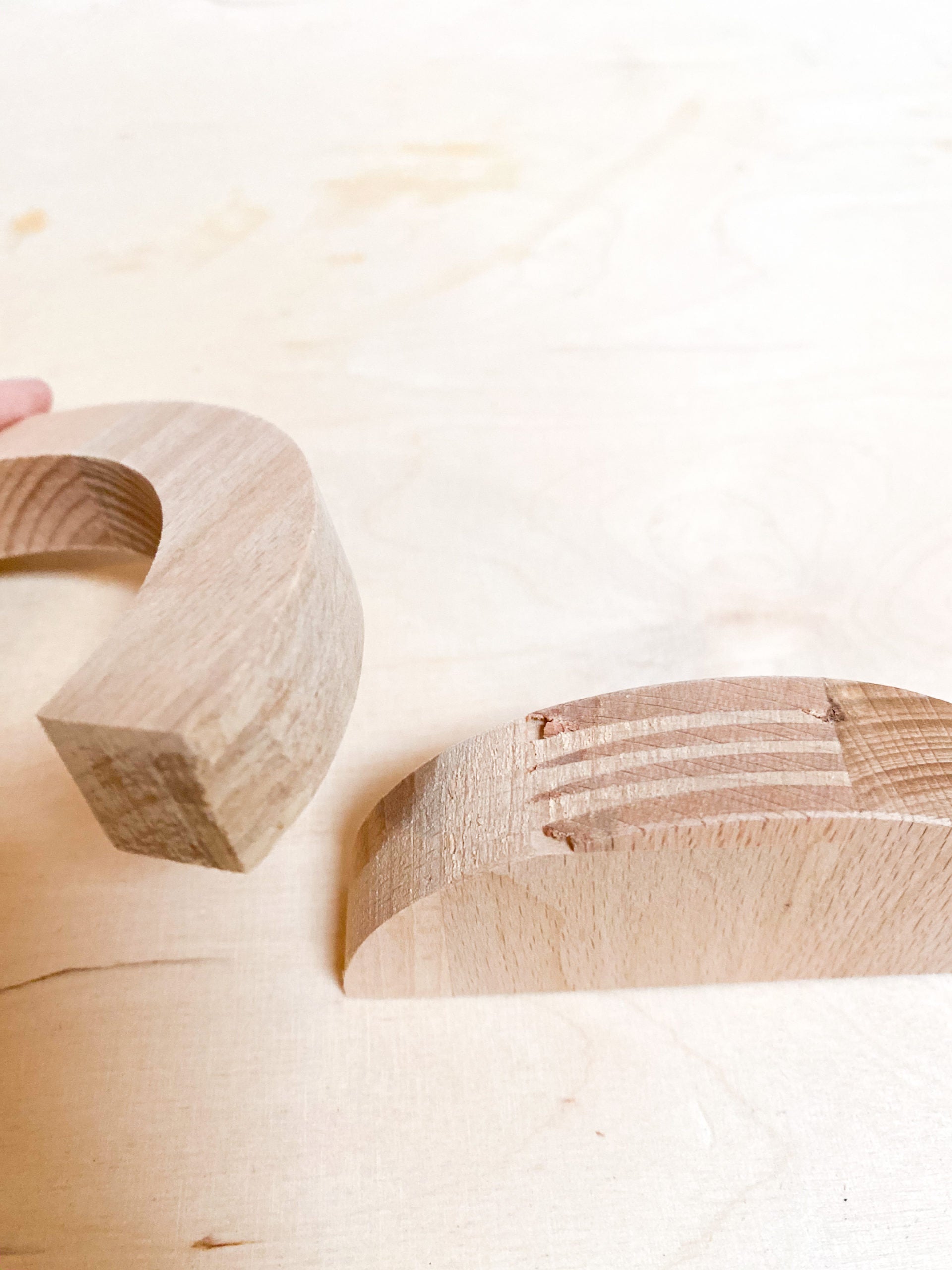Set objet décoratif en bois de hêtre SUN imparfait