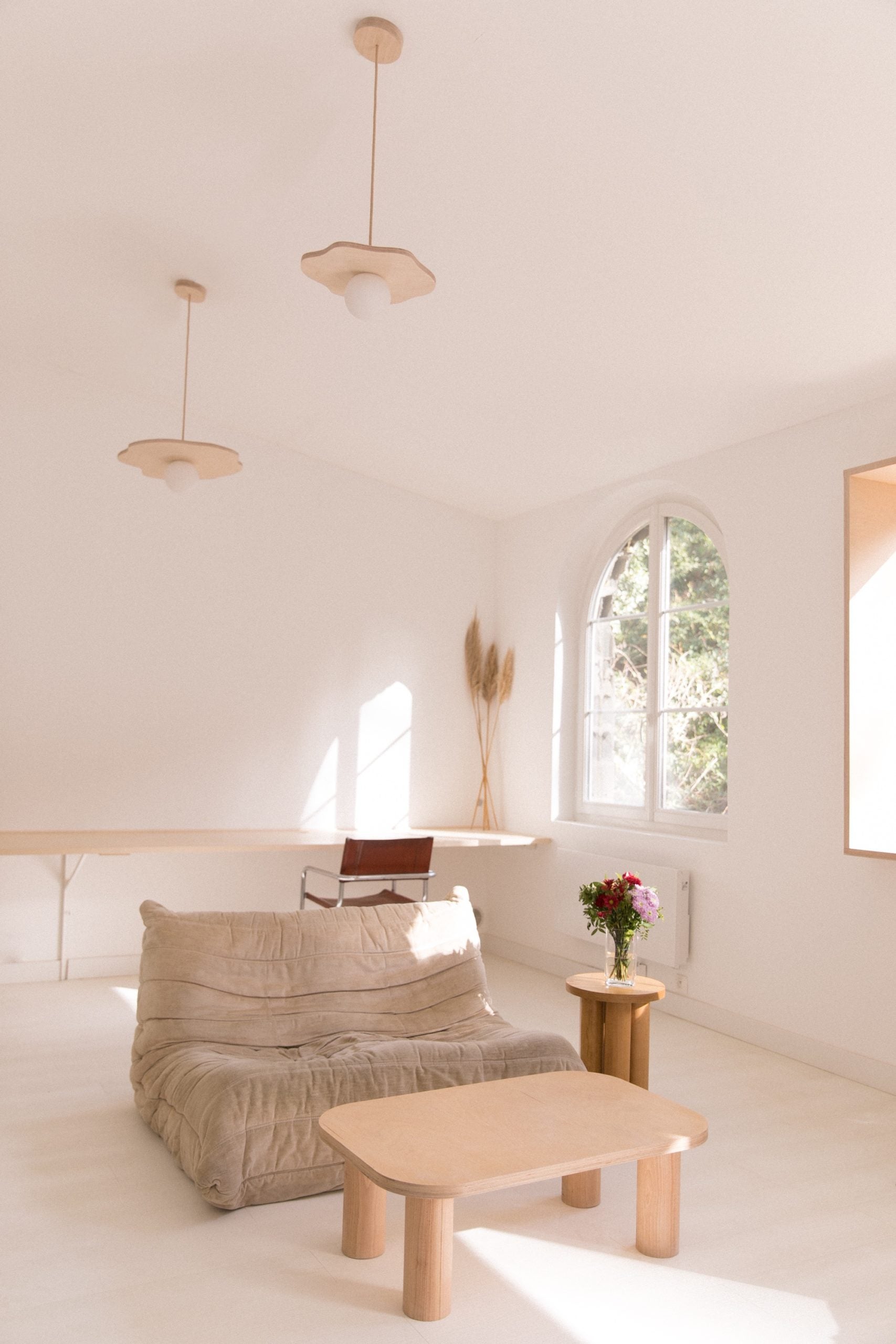 Petite suspension NENUPHAR naturelle