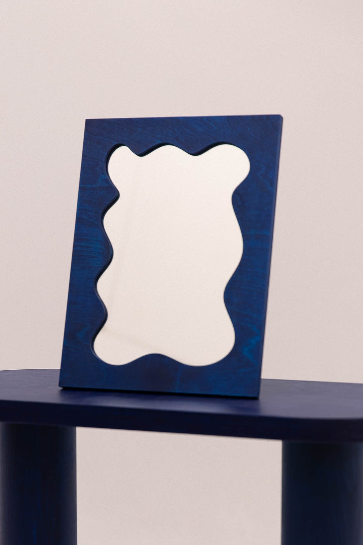 Miroir Splash bleu foncée - Pièce Unique