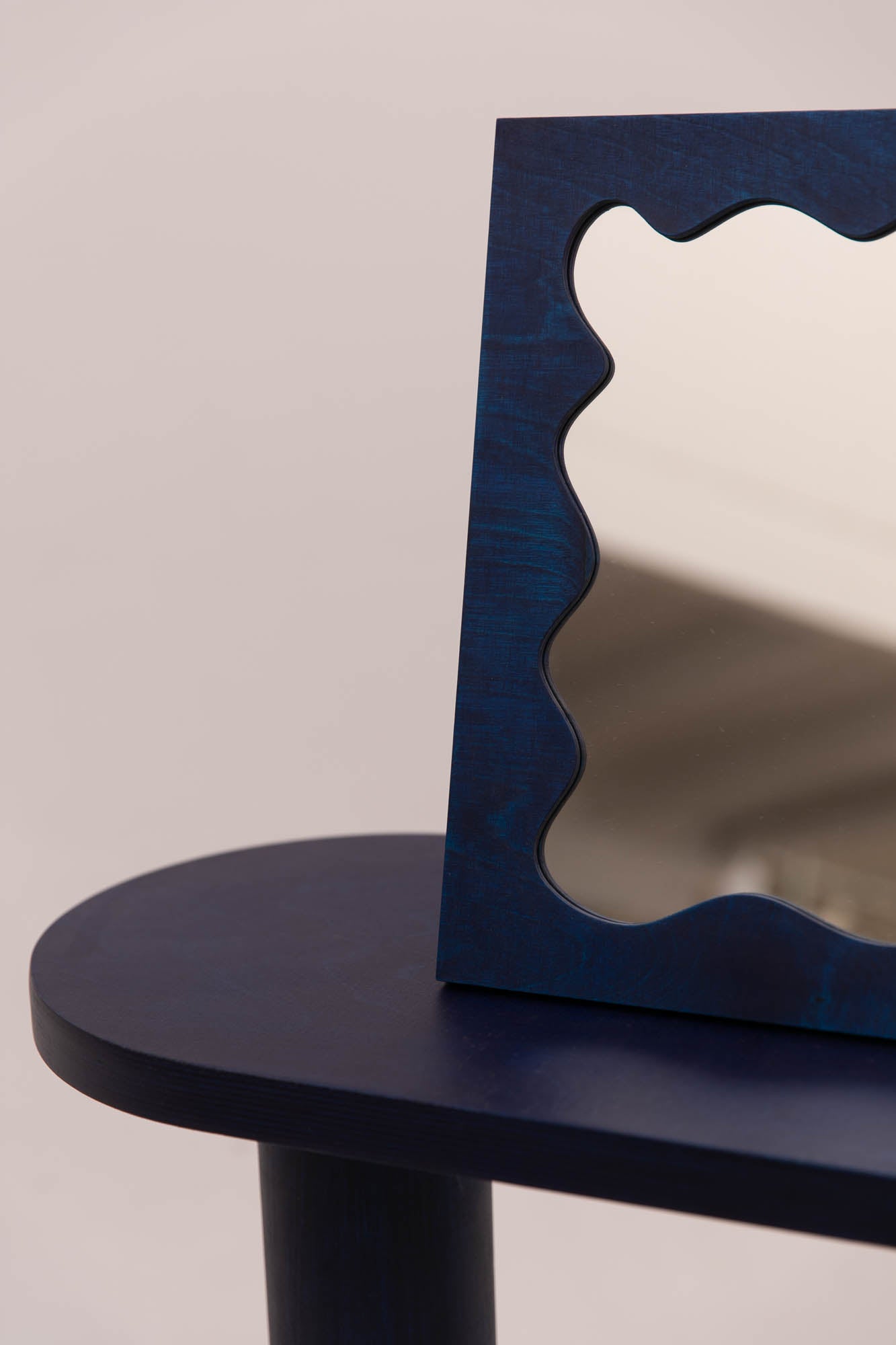 Miroir Splash bleu foncée - Pièce Unique