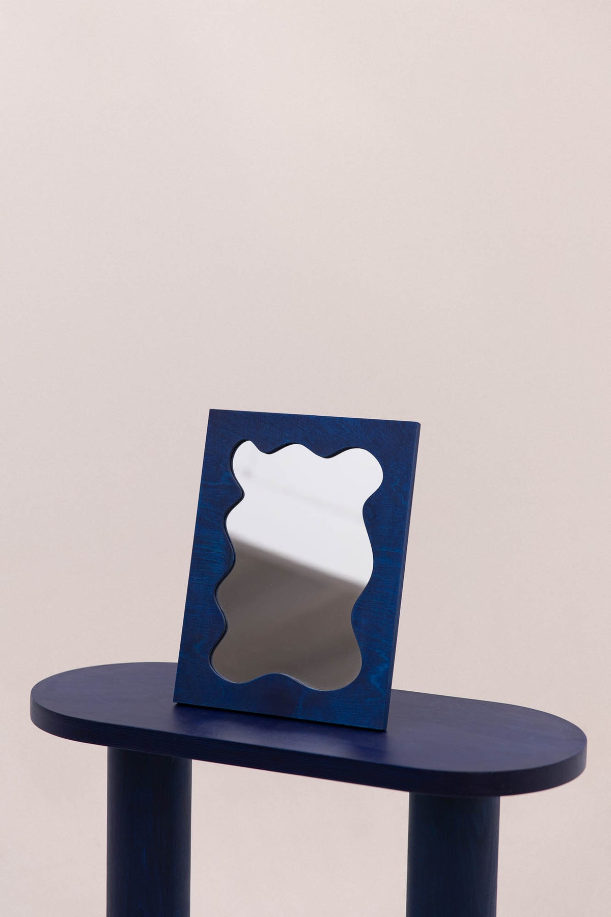 Miroir Splash bleu foncée - Pièce Unique