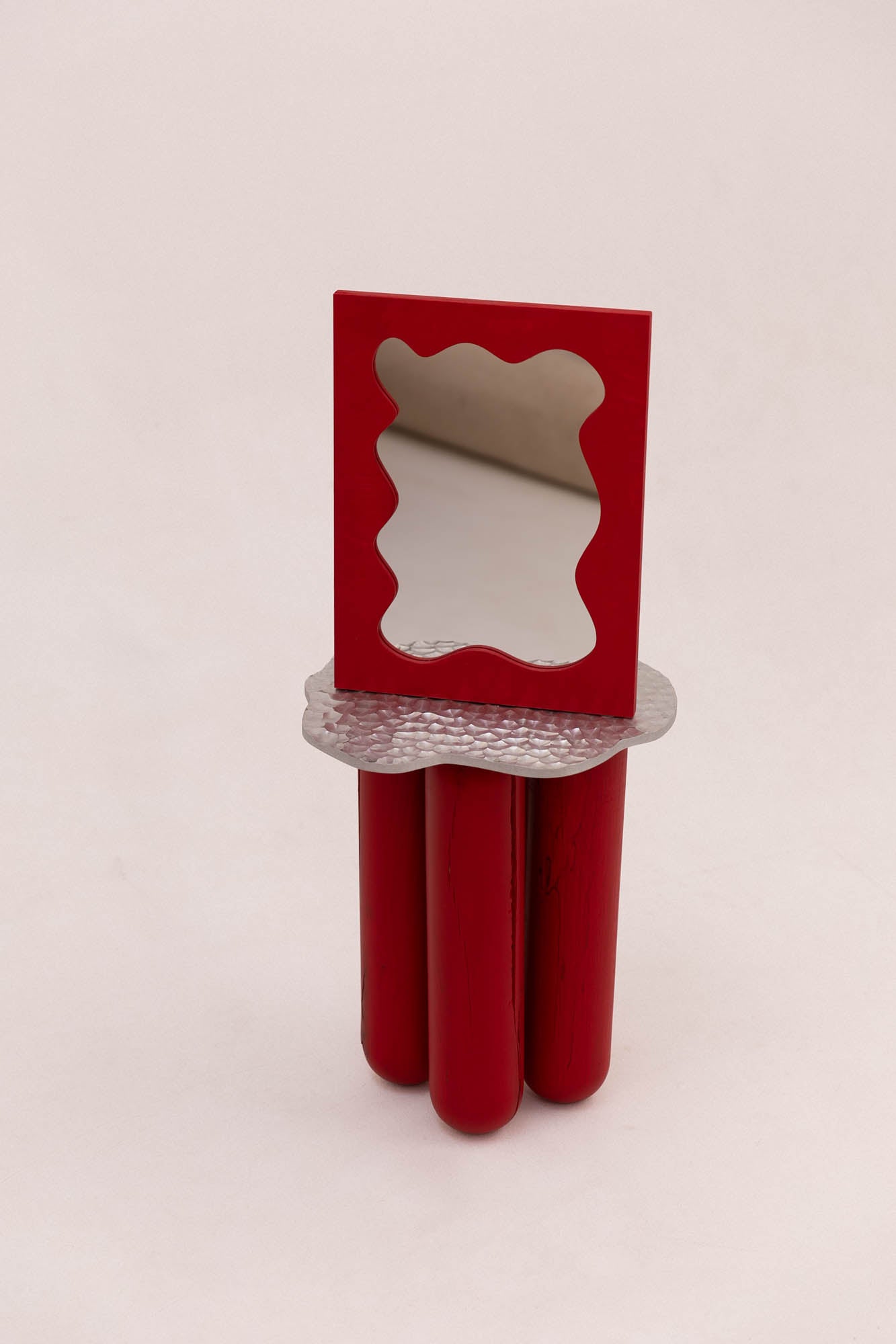 Miroir Splash rouge - Pièce Unique