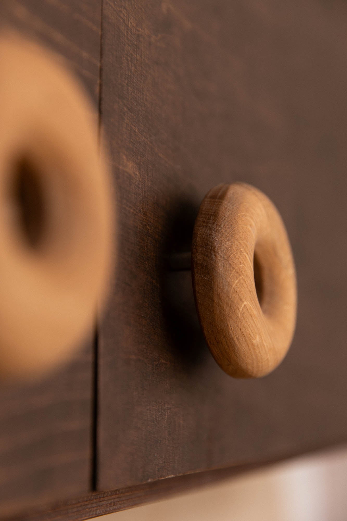 Poignées forme Donuts en chêne