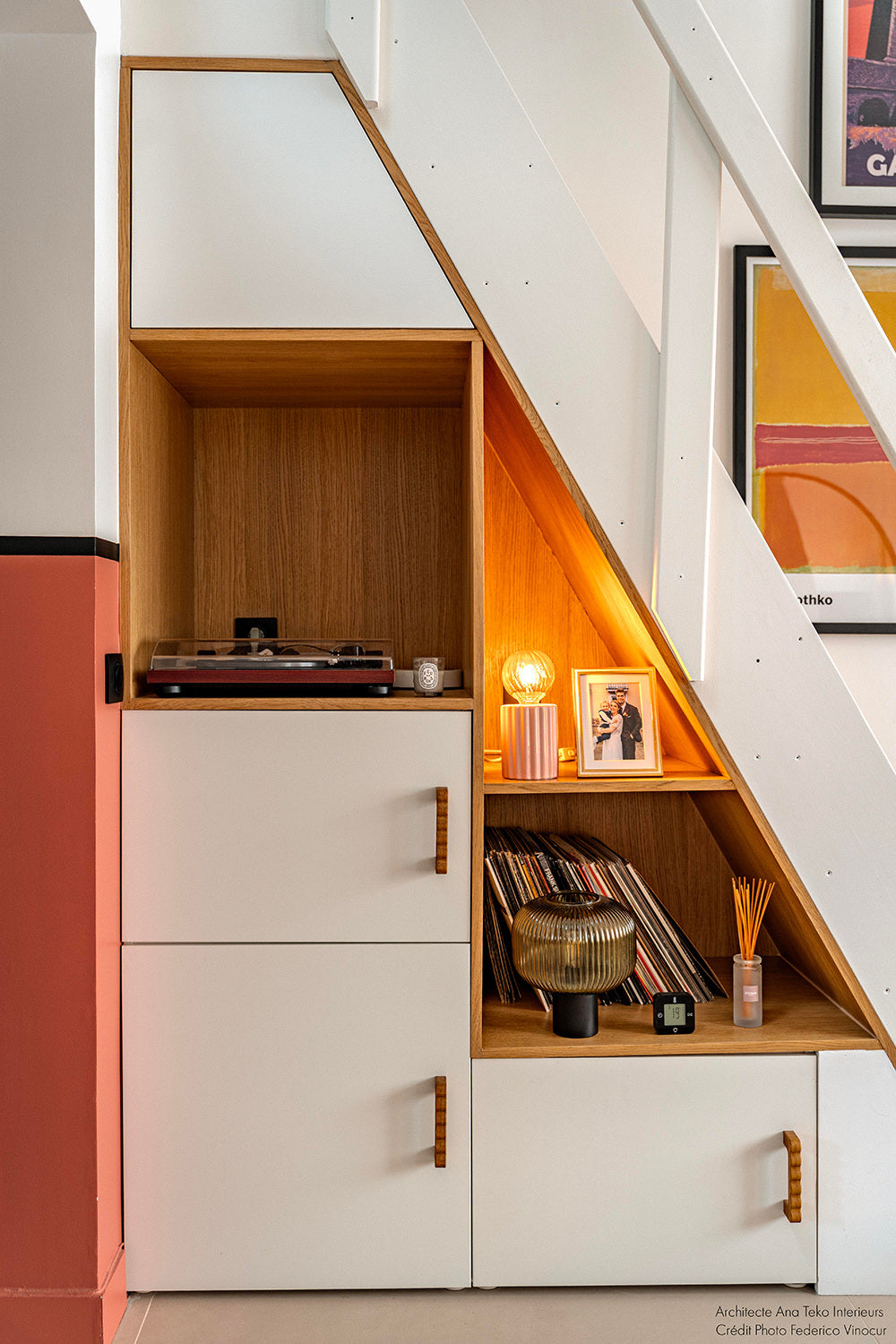 Poignée ondulée en chêne