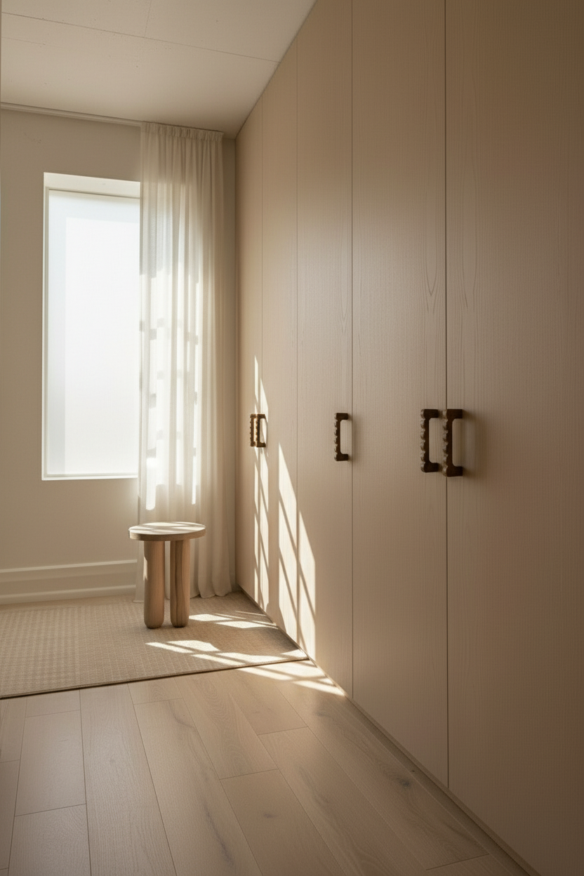 Poignée ondulée en chêne