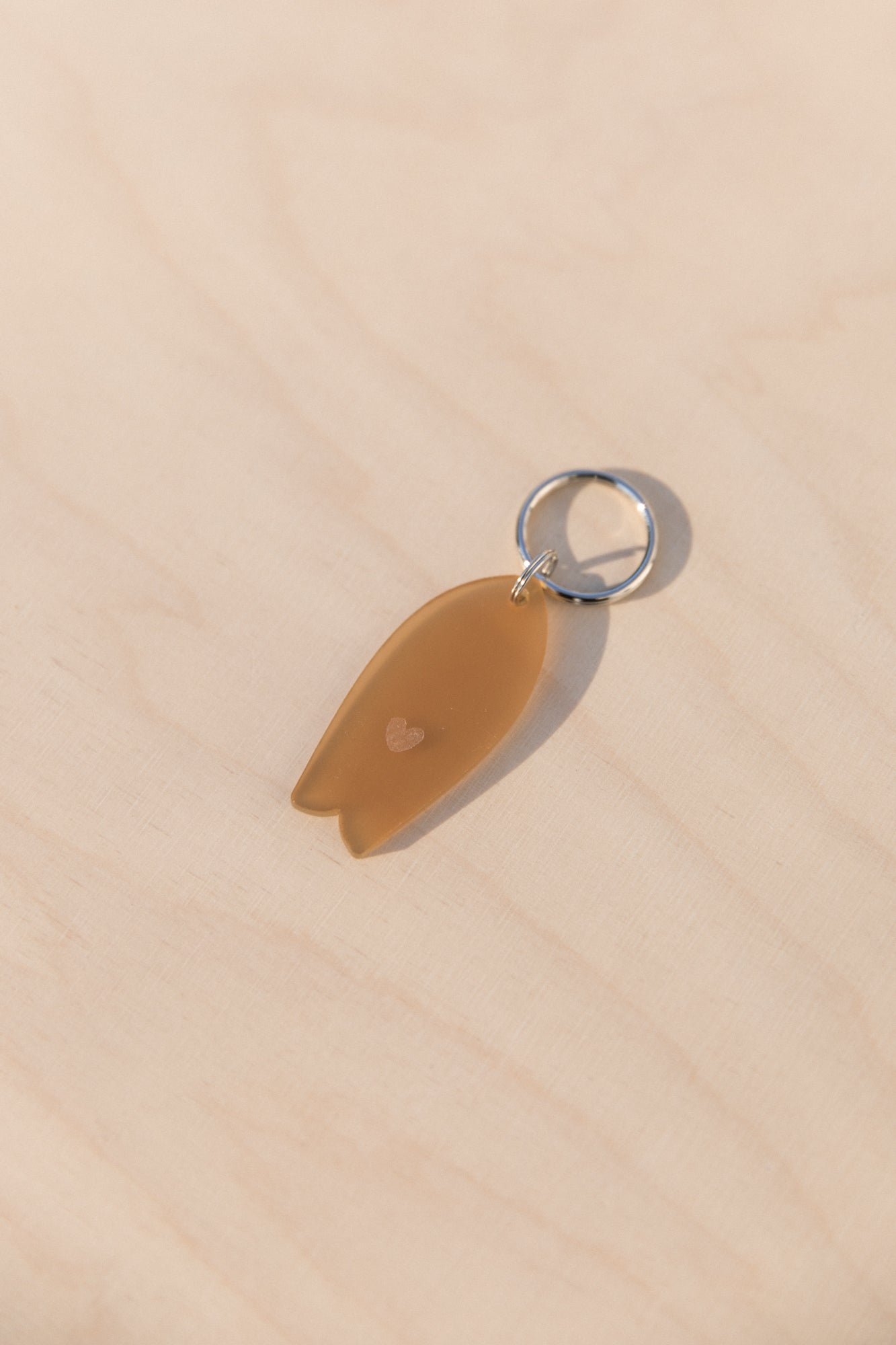Porte-clés Surf motif coeur Bioplastique