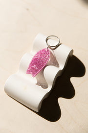 Porte-clés Surf motif vague Paillettes
