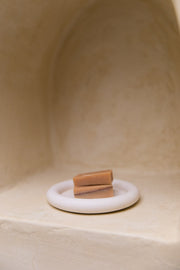 Porte savon ou sous verre en jesmonite rond