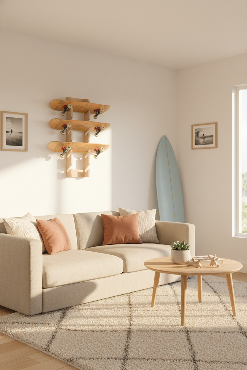 Support mural multiple pour skateboards